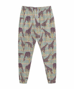 Aztec Giraffe Pattern Print Jogger Pants