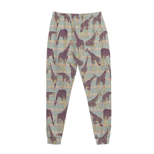Aztec Giraffe Pattern Print Jogger Pants