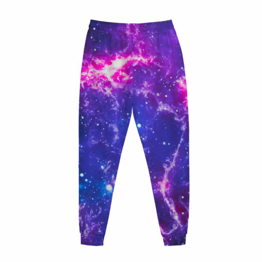 Dark Purple Universe Galaxy Space Print Jogger Pants