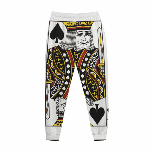 King Of Spades Playing Card Print Jogger Pants