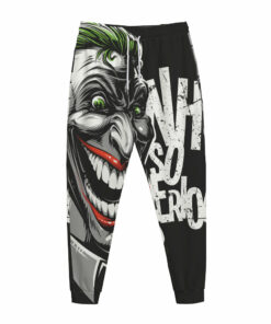 Laughing Joker Why So Serious Print Jogger Pants