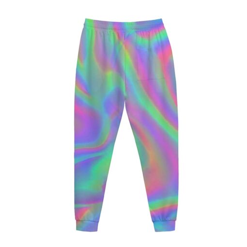 Psychedelic Holographic Trippy Print Jogger Pants