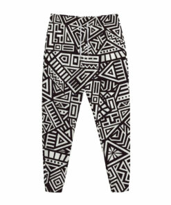 Tribal Aztec Geometric Pattern Print Jogger Pants