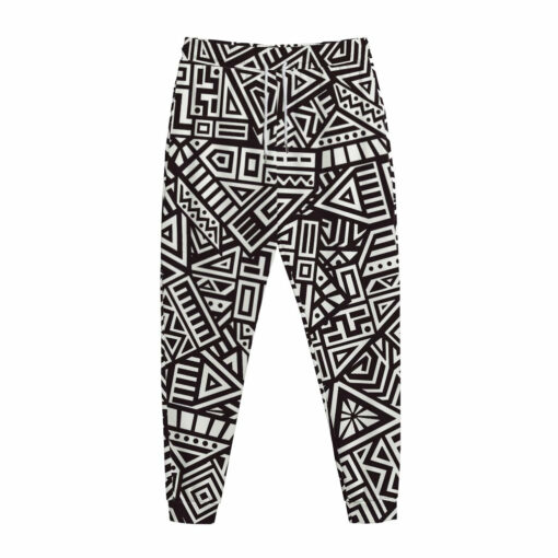 Tribal Aztec Geometric Pattern Print Jogger Pants