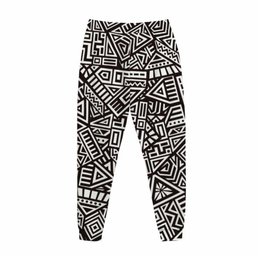 Tribal Aztec Geometric Pattern Print Jogger Pants