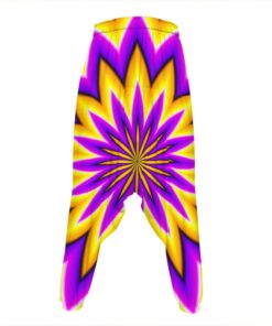 Yellow Flower Moving Optical Illusion Hammer Pants