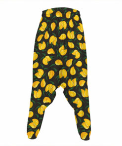 Yellow Mango Fruit Pattern Print Hammer Pants