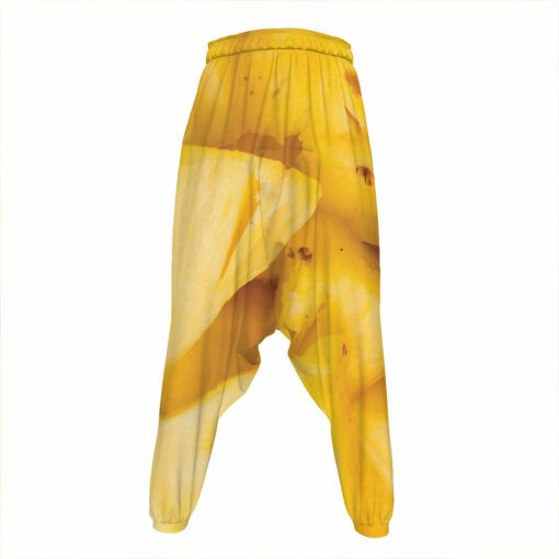 Yellow Pineapple Pieces Print Hammer Pants