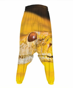 Yellow Python Snake Print Hammer Pants