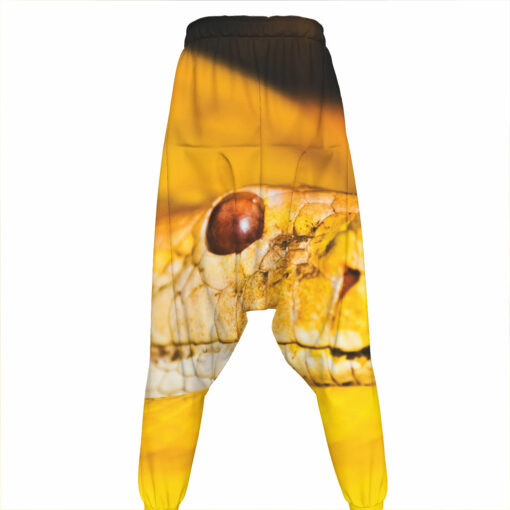 Yellow Python Snake Print Hammer Pants