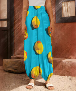 Yellow Rubber Ducks Print Harem Pants