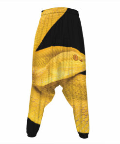 Yellow Snake Print Hammer Pants