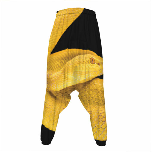 Yellow Snake Print Hammer Pants