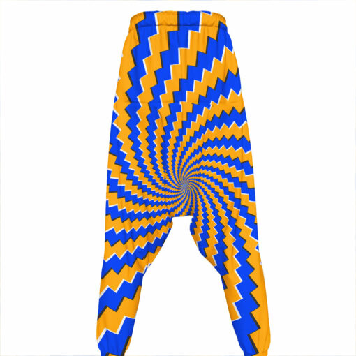Yellow Spiral Moving Optical Illusion Hammer Pants