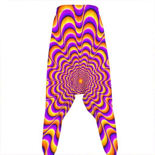 Yellow Splashing Moving Optical Illusion Hammer Pants