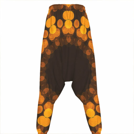 Yellow Spot Kaleidoscope Print Hammer Pants