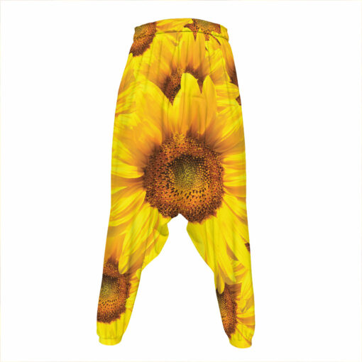 Yellow Sunflower Print Hammer Pants