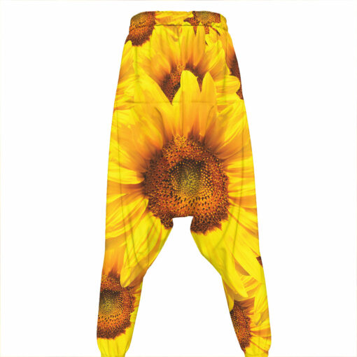 Yellow Sunflower Print Hammer Pants