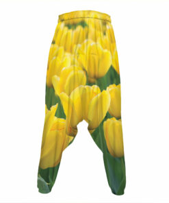 Yellow Tulip Print Hammer Pants