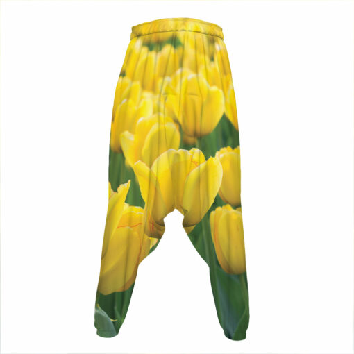 Yellow Tulip Print Hammer Pants