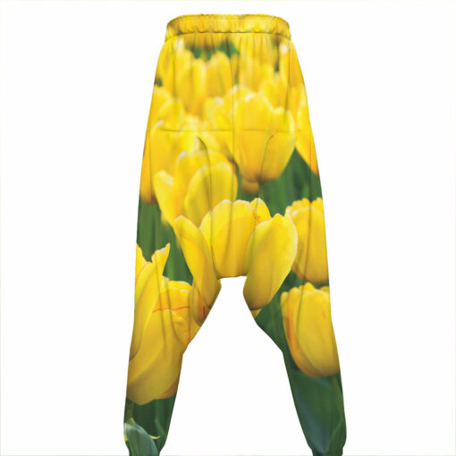 Yellow Tulip Print Hammer Pants