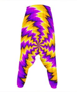 Yellow Vortex Moving Optical Illusion Hammer Pants
