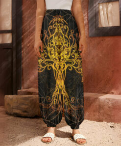 Yggdrasil Tree Of Life Print Harem Pants
