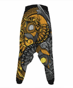 Yin Yang Owl Print Hammer Pants