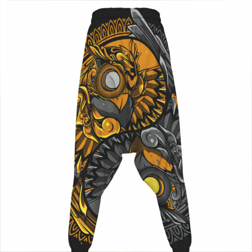 Yin Yang Owl Print Hammer Pants