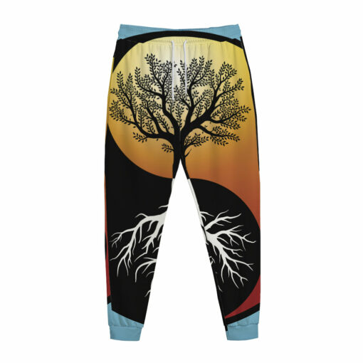 Yin Yang Tree Of Life Print Jogger Pants
