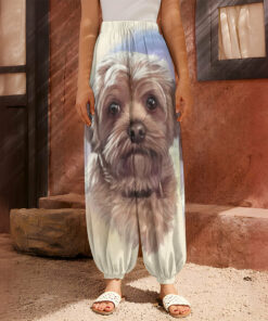 Yorkshire Terrier Portrait Print Harem Pants
