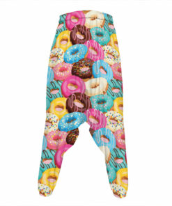 Yummy Donut Pattern Print Hammer Pants