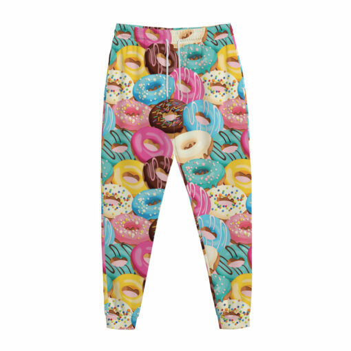 Yummy Donut Pattern Print Jogger Pants
