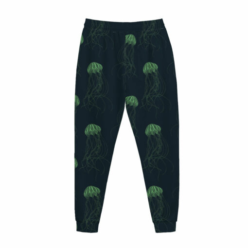 Zentangle Jellyfish Pattern Print Jogger Pants