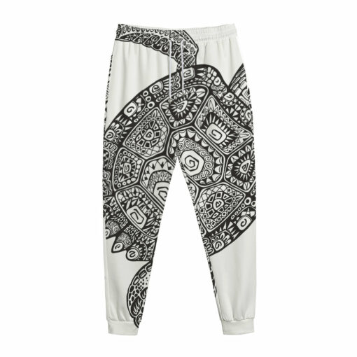 Zentangle Sea Turtle Print Jogger Pants