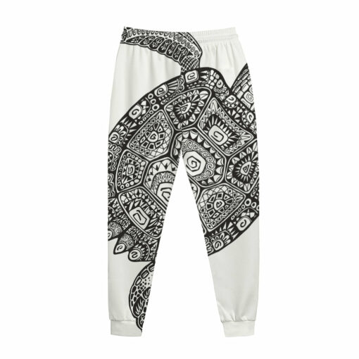 Zentangle Sea Turtle Print Jogger Pants