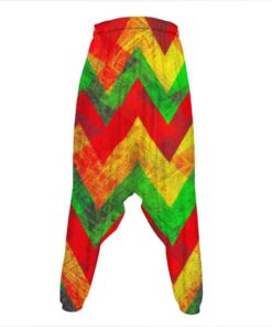 Zig Zag Reggae Pattern Print Hammer Pants