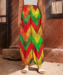 Zig Zag Reggae Pattern Print Harem Pants