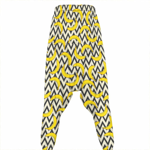 Zigzag Banana Pattern Print Hammer Pants
