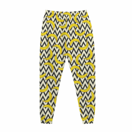 Zigzag Banana Pattern Print Jogger Pants