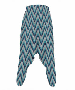 Zigzag Knitted Pattern Print Hammer Pants