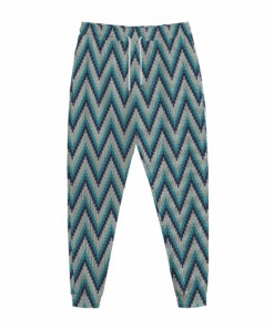 Zigzag Knitted Pattern Print Jogger Pants