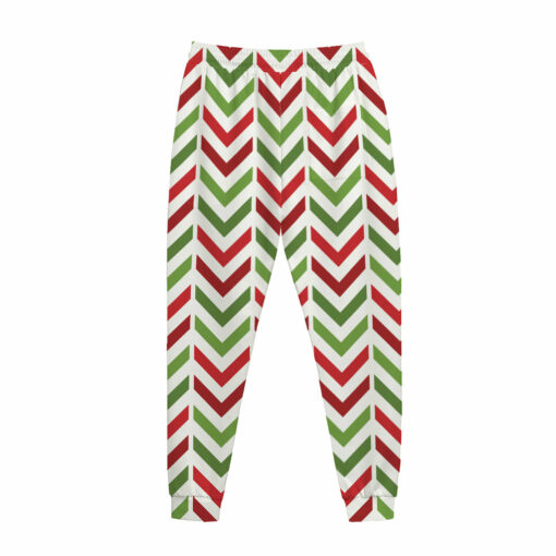 Zigzag Merry Christmas Pattern Print Jogger Pants