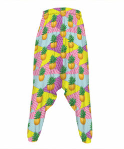 Zigzag Pineapple Pattern Print Hammer Pants