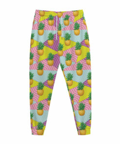 Zigzag Pineapple Pattern Print Jogger Pants