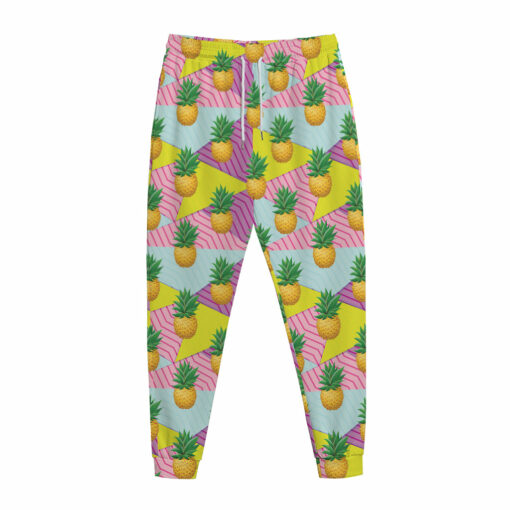 Zigzag Pineapple Pattern Print Jogger Pants