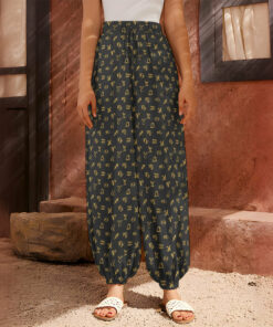 Zodiac Astrological Signs Pattern Print Harem Pants