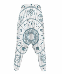 Zodiac Astrology Signs Print Hammer Pants