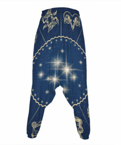 Zodiac Astrology Symbols Print Hammer Pants