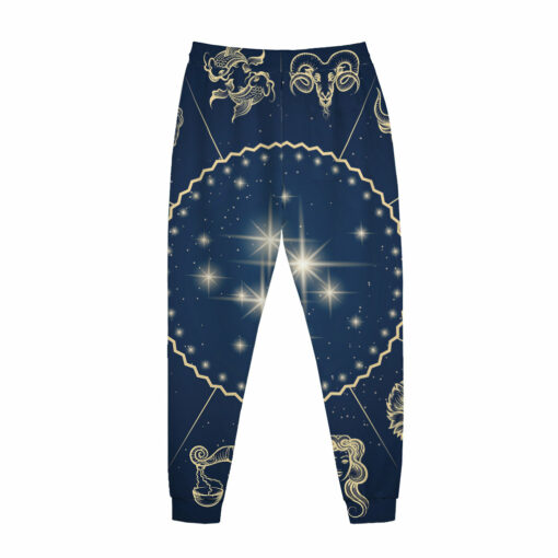 Zodiac Astrology Symbols Print Jogger Pants